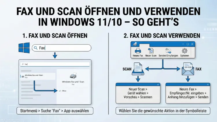 Fax und Scan öffnen, verwenden in Windows 11/10 – so geht’s