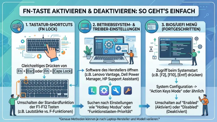 Fn-Taste aktivieren und deaktivieren: So geht’s einfach