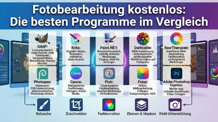 Fotobearbeitung kostenlos: Die besten Programme im Vergleich