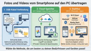 Fotos und Videos vom Smartphone auf den PC übertragen