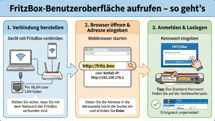 FritzBox-Benutzeroberfläche aufrufen – so geht’s