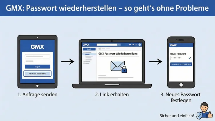 GMX: Passwort wiederherstellen – so geht’s ohne Probleme