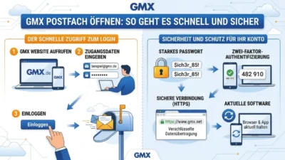 GMX Postfach öffnen: So geht es schnell und sicher