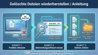Gelöschte Dateien wiederherstellen | Anleitung