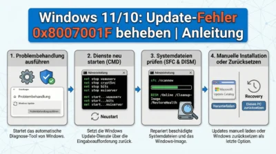 Windows 11/10: Update-Fehler 0x8007001F beheben | Anleitung