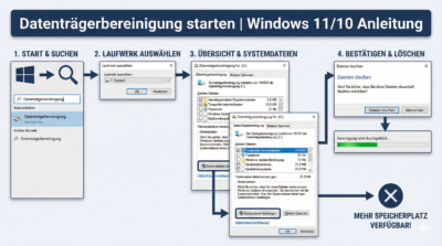 Datenträgerbereinigung starten | Windows 11/10 Anleitung