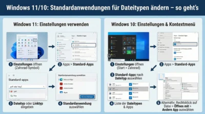 Windows 11/10: Standardanwendungen für Dateitypen ändern – so geht’s