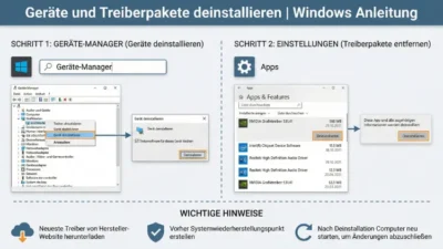 Geräte und Treiberpakete deinstallieren | Windows Anleitung