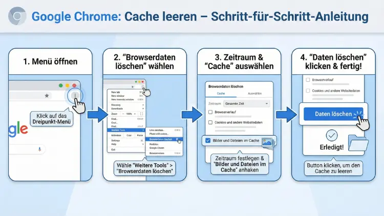 Google Chrome: Cache leeren – Schritt-für-Schritt-Anleitung