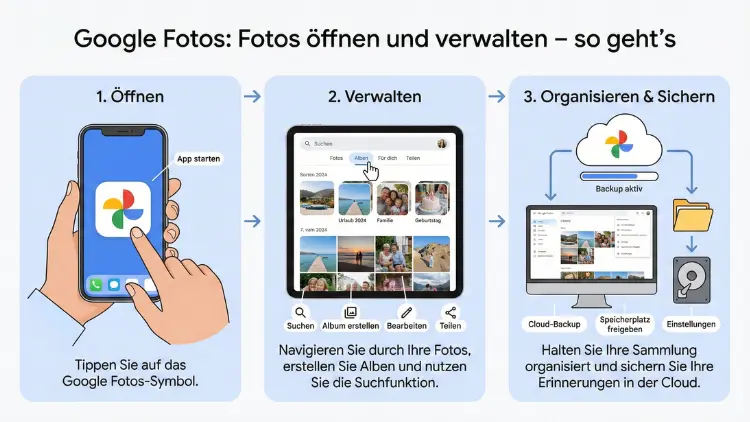 Google Fotos: Bilder öffnen und verwalten – so geht’s