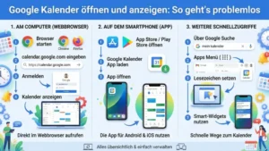 Google Kalender öffnen und anzeigen: So geht’s problemlos