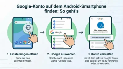 Google-Konto auf dem Android-Smartphone finden: So geht’s