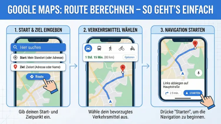 Google Maps: Route berechnen – so geht’s einfach