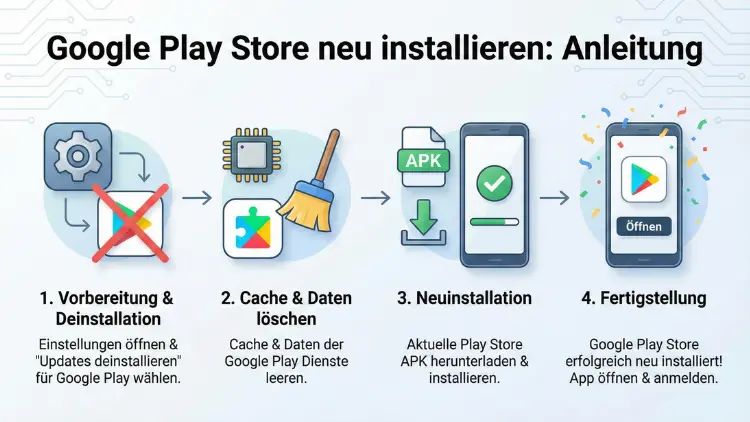 Google Play Store neu installieren: Anleitung