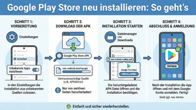 Google Play Store neu installieren: So geht’s