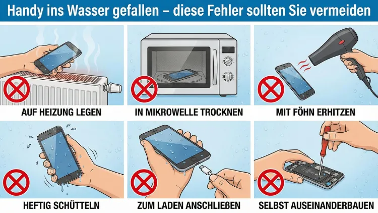 Handy ins Wasser gefallen – diese Fehler sollten Sie vermeiden