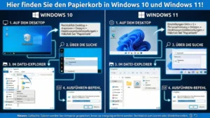 Hier finden Sie den Papierkorb in Windows 10 und Windows 11!