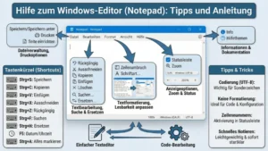 Hilfe zum Windows-Editor (Notepad): Tipps und Anleitung