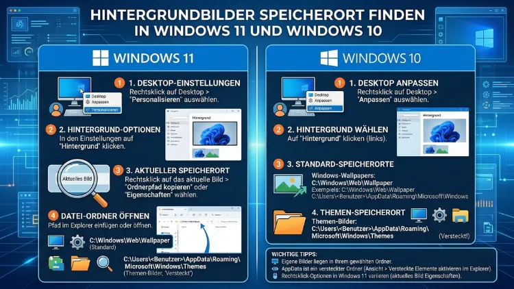 Hintergrundbilder Speicherort finden: So geht’s in Windows 11 und 10