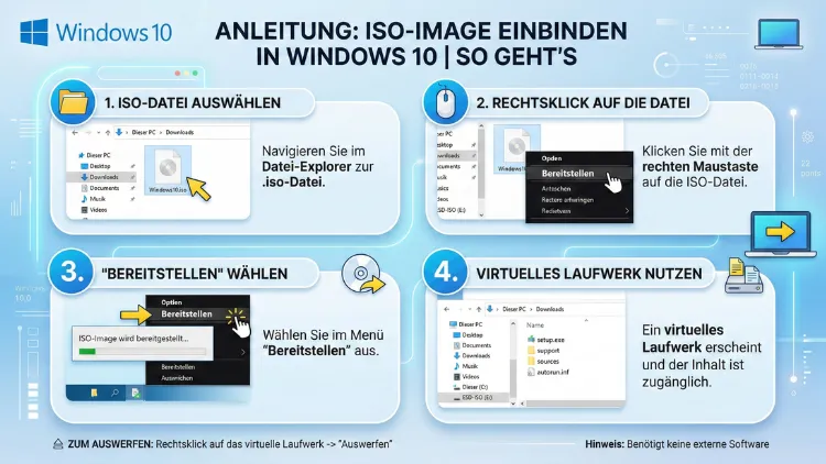 ISO-Image einbinden in Windows 10 | So geht’s