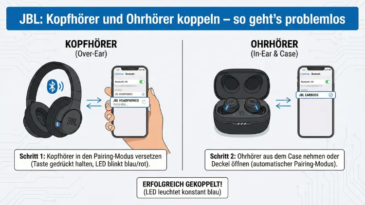 JBL: Kopfhörer und Ohrhörer koppeln – so geht’s problemlos