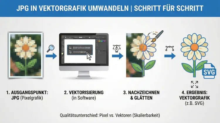 JPG in Vektorgrafik umwandeln | Schritt für Schritt