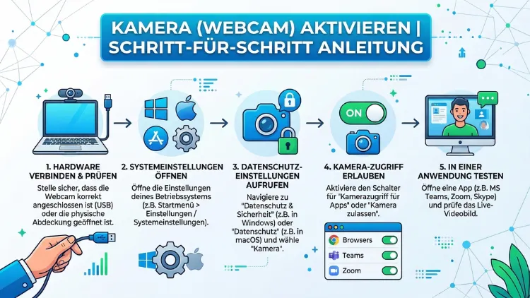 Kamera (Webcam) aktivieren | Schritt-für-Schritt Anleitung
