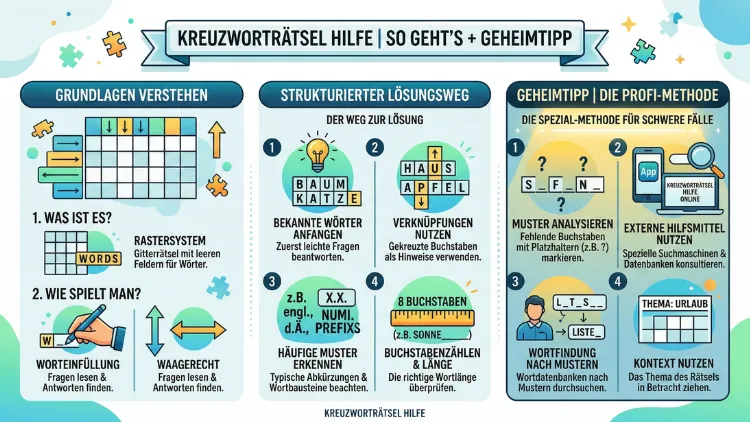 Kreuzworträtsel-Hilfe | So geht’s: Lösungen + Geheimtipp