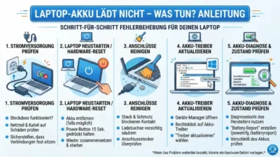 Laptop-Akku lädt nicht – was tun? Anleitung