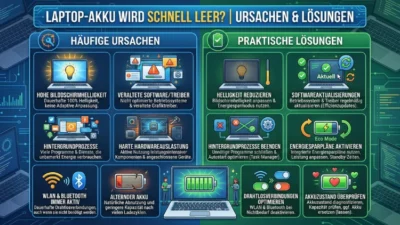 Laptop-Akku wird schnell leer? | Ursachen & Lösungen