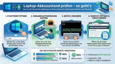 Laptop-Akkuzustand prüfen | So geht’s