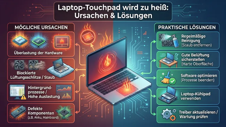 Laptop-Touchpad wird zu heiß: Ursachen & Lösungen