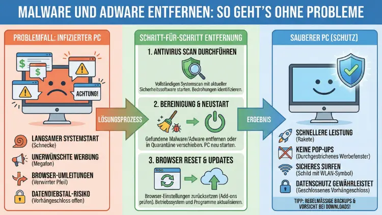 Malware und Adware entfernen: So geht’s ohne Probleme
