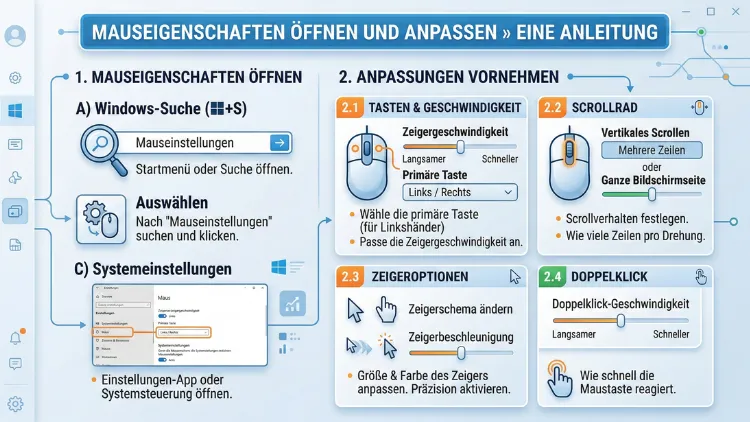 Mauseigenschaften öffnen und anpassen » Eine Anleitung