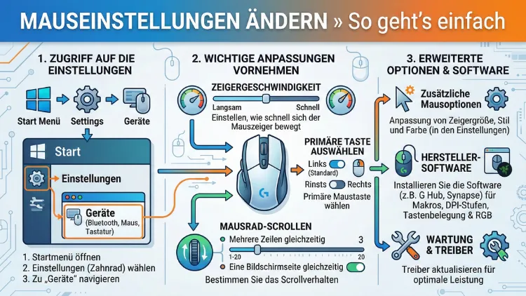 Mauseinstellungen ändern » So geht’s einfach