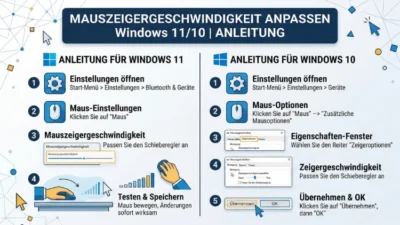 Mauszeigergeschwindigkeit anpassen Windows 11/10 | Anleitung