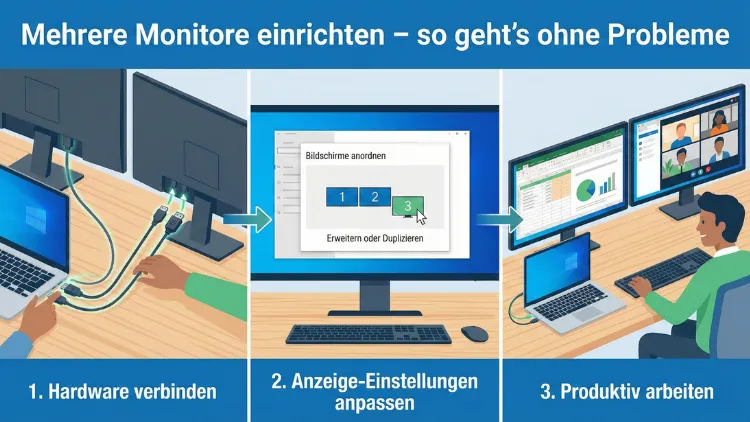 Mehrere Monitore einrichten – so geht’s ohne Probleme