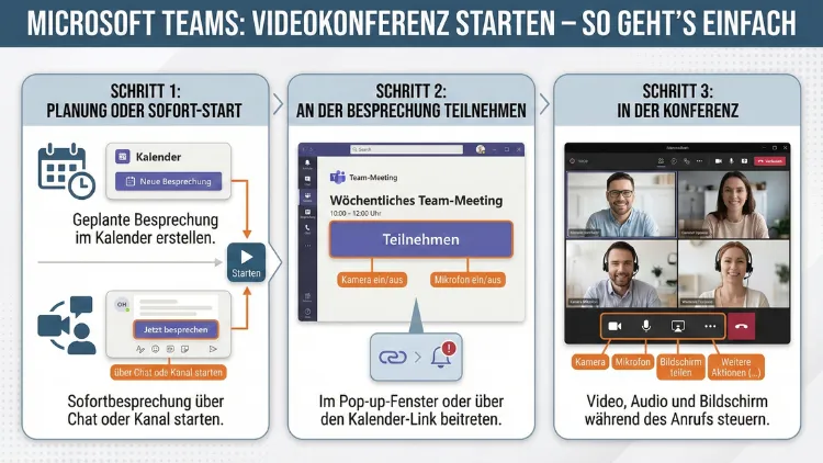 Microsoft Teams: Videokonferenz starten – so geht’s einfach
