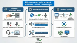Mikrofon wird nicht erkannt: Windows 11 und 10 Lösungen