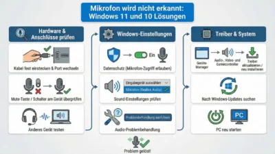 Mikrofon wird nicht erkannt: Windows 11 und 10 Lösungen