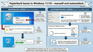 Papierkorb leeren in Windows 11/10 – manuell und automatisch