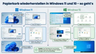 Papierkorb wiederherstellen in Windows 11 und 10 – so geht’s