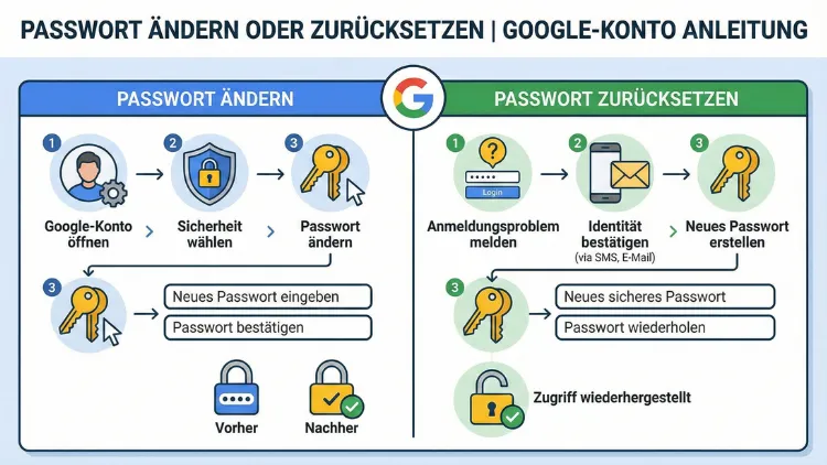 Passwort ändern oder zurücksetzen | Google-Konto Anleitung