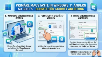 Primäre Maustaste in Windows 11 ändern | So geht’s