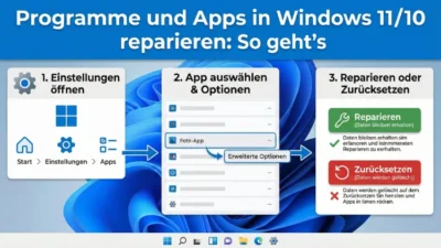 Programme und Apps in Windows 11/10 reparieren: So geht’s