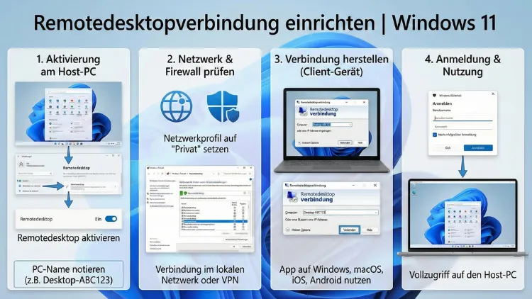 Remotedesktopverbindung einrichten Anleitung | Windows 11