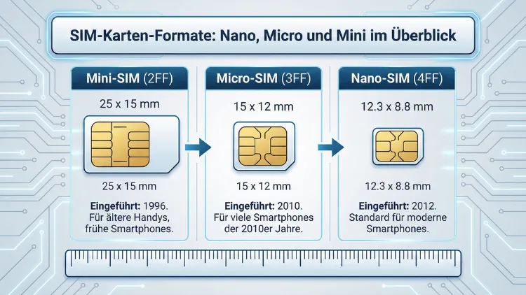 SIM-Karten-Formate: Nano, Micro und Mini im Überblick