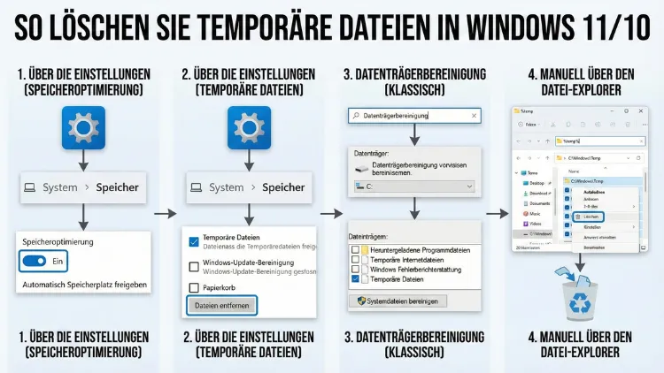 So löschen Sie temporäre Dateien in Windows 11/10
