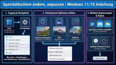 Sperrbildschirm ändern, anpassen | Windows 11/10 Anleitung