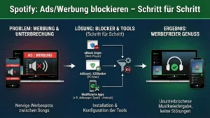 Spotify: Ads/Werbung blockieren – Schritt für Schritt